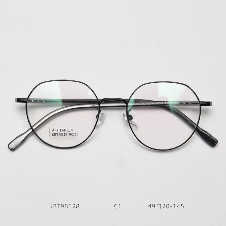 Pure Titanium Round Retro Glasses Frame Full Frame Myopia Glasses Men and Women Fashion Prescription Spectacles Frames