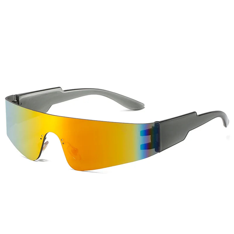 2022 New Fashion Unisex Men PC Rimless One Piece Frames UV400 Protection Running Sunglasses CROESUS Model 20902