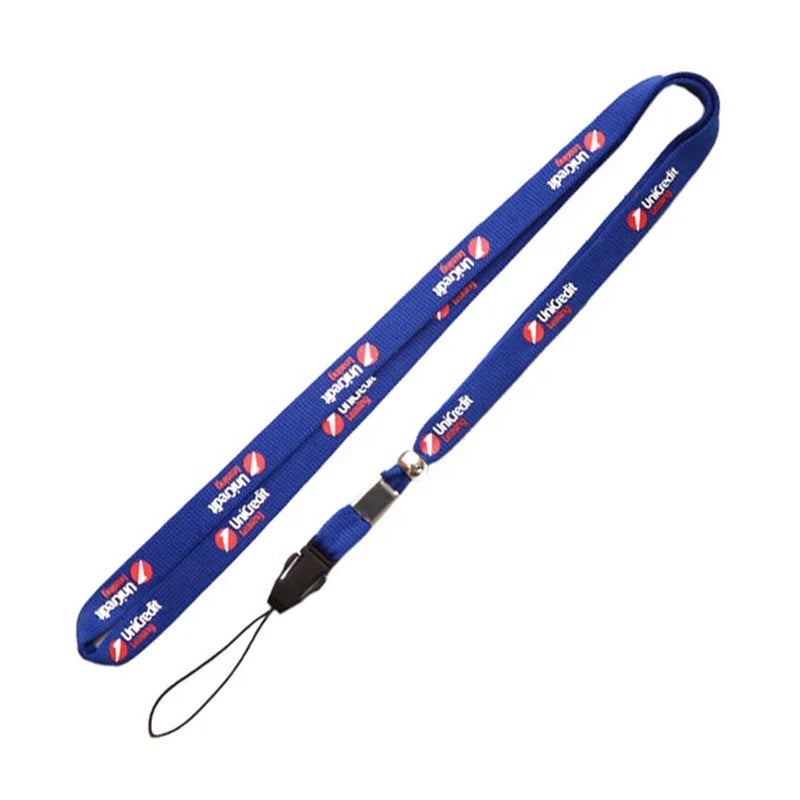 Custom Offset Printed Polyester Tubular Lanyards with Silk Screen Logo Woven Woven Lanyard Hook Accessory New Id Card Holder