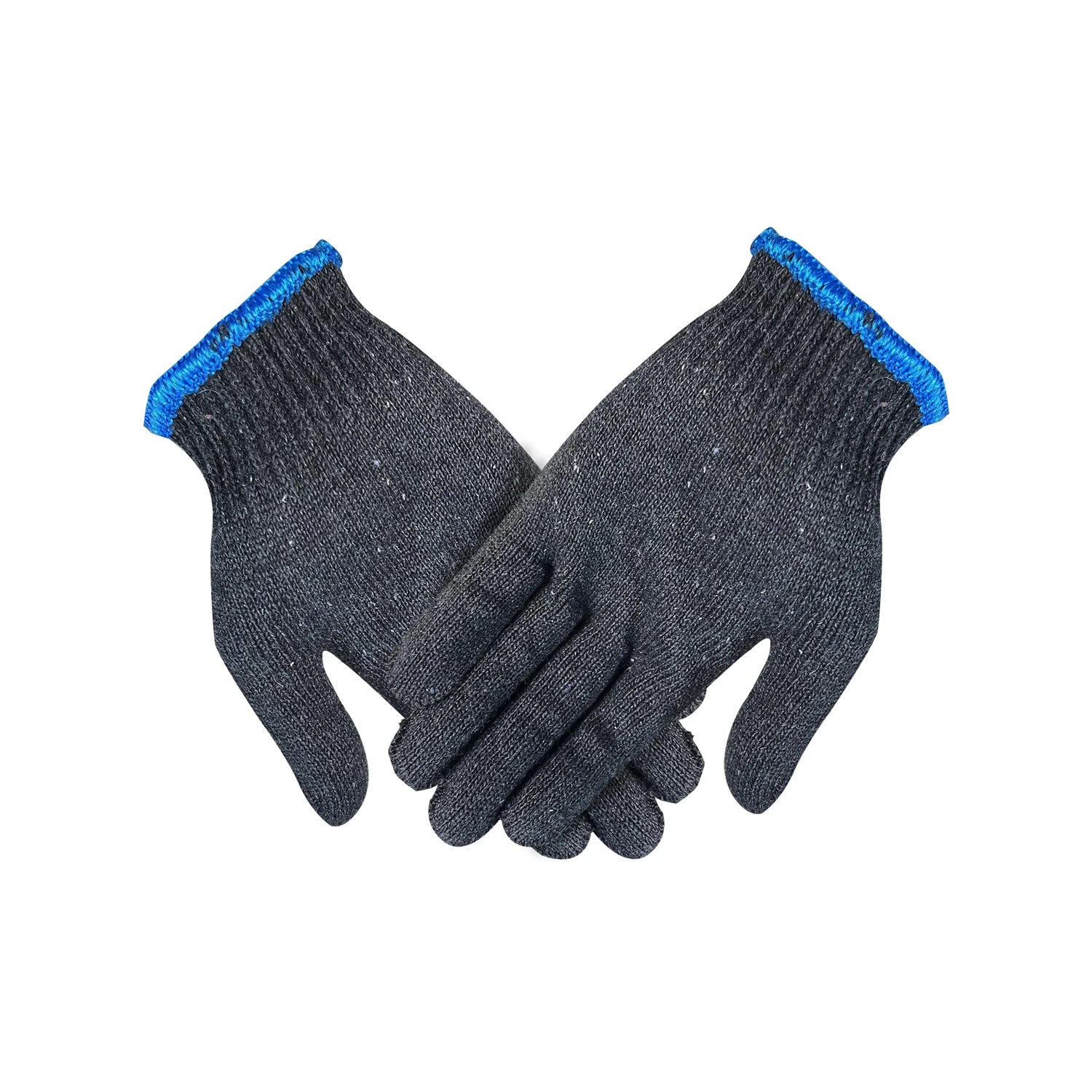 40 Grams 10 Gauge Black Cotton Knitted Work Gloves Thick Durable Non-Slip Safety Gloves