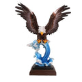 Majestic Eagle Resin Sculpture with Ocean Wave BaseHome Office Decor Symbol of Freedom Gift for Nature Lovers