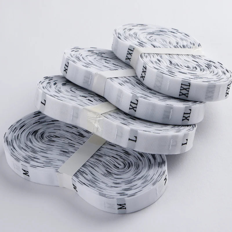 200pcs/roll Inventory Size Number XSSMLXI Children's Clothing Label Age Label Height Size Clothing Size Woven Label