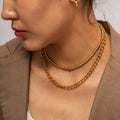 New Design Stainless Steel Ball Chain Choker Necklace for Lady PVD Gold Plated Stocks Selling Cute Zircon Necklace Jewelry
