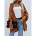 Women's 2023 Fall Fashion Cardigan Sweaters Lightweight Open Front Knit Casual Long Camber Hem Cardigans Outfits With Pockets