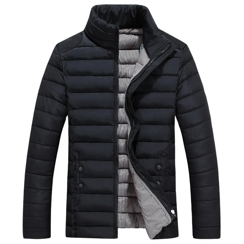 Winter Casual Wear Warm Windproof Quilted Outdoor Mens  Jacket