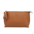 Customized logo PU Zipper Women's Makeup Pouch with Tassel Zipper Closure Portable Cosmetic Storage Bag for Travel