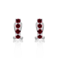 Abiding Natural Garnet Gemstone 925 Sterling Silver Fine Jewelry Fashion Hoop Earrings Women for Wedding