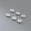 6mm Sterling Silver Bead Caps Flower Bead Caps Polished Spacer Beads Caps or Jewelry Making Supplies