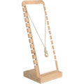 Bamboo Necklace Display Stand Wooden Jewelry Rack Container for Retail Store Use