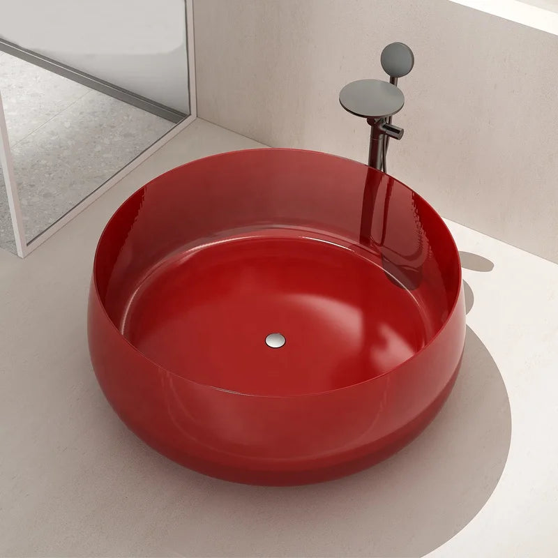Solid Surface Translucent Royal Blue Crystal Transparent Stone Resin Bathtub Soak Bathroom Transparent Tub Freestanding Hot Tubs
