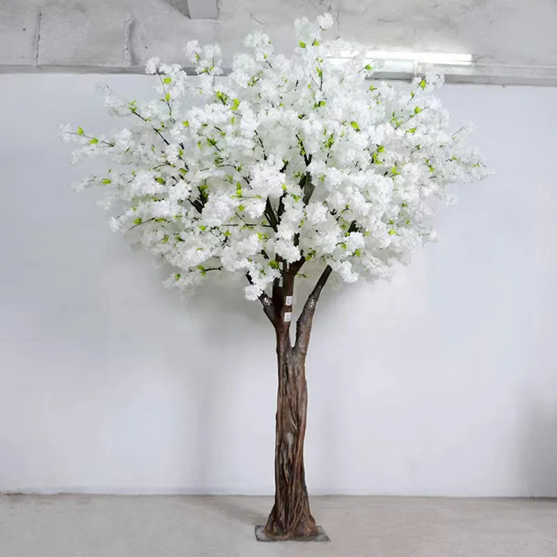 Indoor and Outdoor Decoration 5 Feet Large pink Cherry Tree Table and Chairs Plants Wedding Decoration Outdoor Artificial Plants