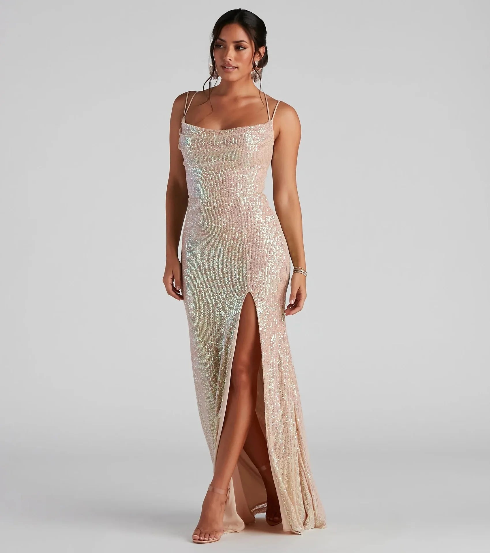Summer New European and American Sequin Women's Party Dress Club Sequin Dress