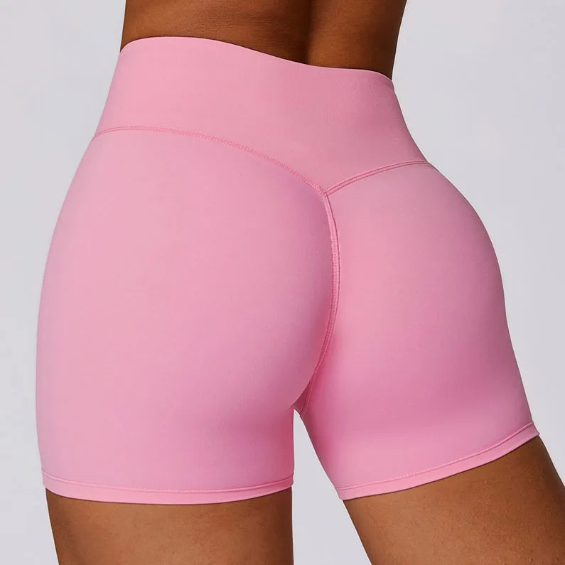 New Style Running Nylon Women Slim High Waist Workout Yoga Shorts