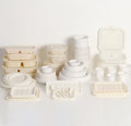 DisposablDegradable Tableware Rectangular Takeout Packaging Salad Charcuterie Takeaway Paper Box Corn Starch Lunch Box