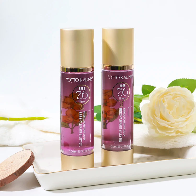 Rich in Amino Acids Protein Keratin 7.6 Anti Frizz Shine Enhance Silky Smooth Damage Repair Hair Serum Oil