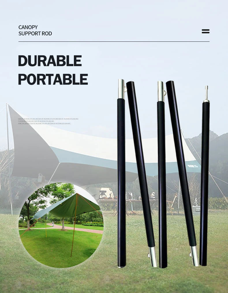 ADMAX Portable Aluminum Black Pole Waterproof Outdoor Rain Fly Tent Trap Camping Shelter Sun Shade 190cm 3x3M All-Season for