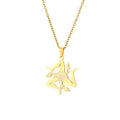 Men's and Women's Unisex Italy Sicily Trinacria Design Sign Stainless Steel Pendant Jewelry Clavicle Chain Necklace