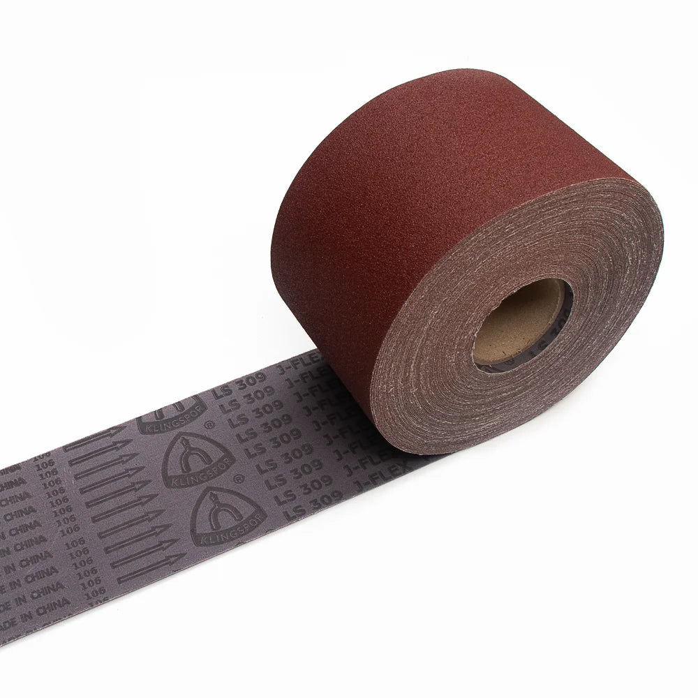 Poland  Klingspor Brand Aluminum Oxide Waterproof Emery Cloth Abrasive Sand Cloth Roll