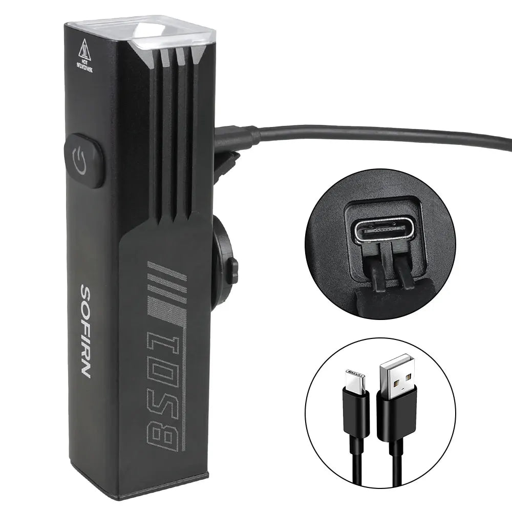 Outdoor Waterproof 2000lm USB Rechargeable 5000mAh Battery Waterproof Night Riding Led Bike Light with Power Bank