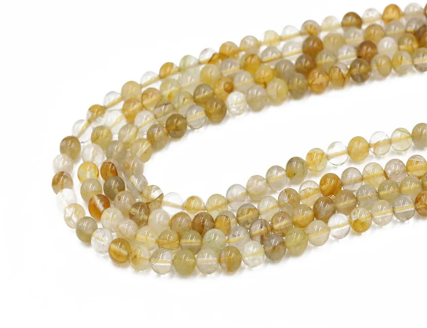 Natural Charka Stone Bead Jewelry Making Bead Gemstone 8mm Citrine Crystal Round Shape Stone Bead for Jewelry Making