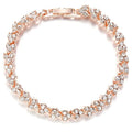 Factory Wholesale Romantic Heart-shaped Diamond Roman Alloy Women's Bracelet Starry Sky Bling Full Diamond