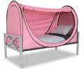 Twin Size Indoor One Bedroom Privacy Bed Canopy Tent Portable Frame Breathable Lightweight Gray Polyester Fabric Four-season