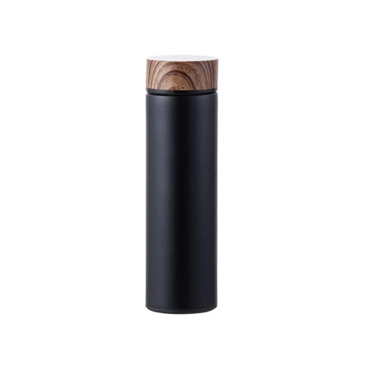 304 Stainless Steel Vacuum Flask Thermos Cup With Wooden Cover