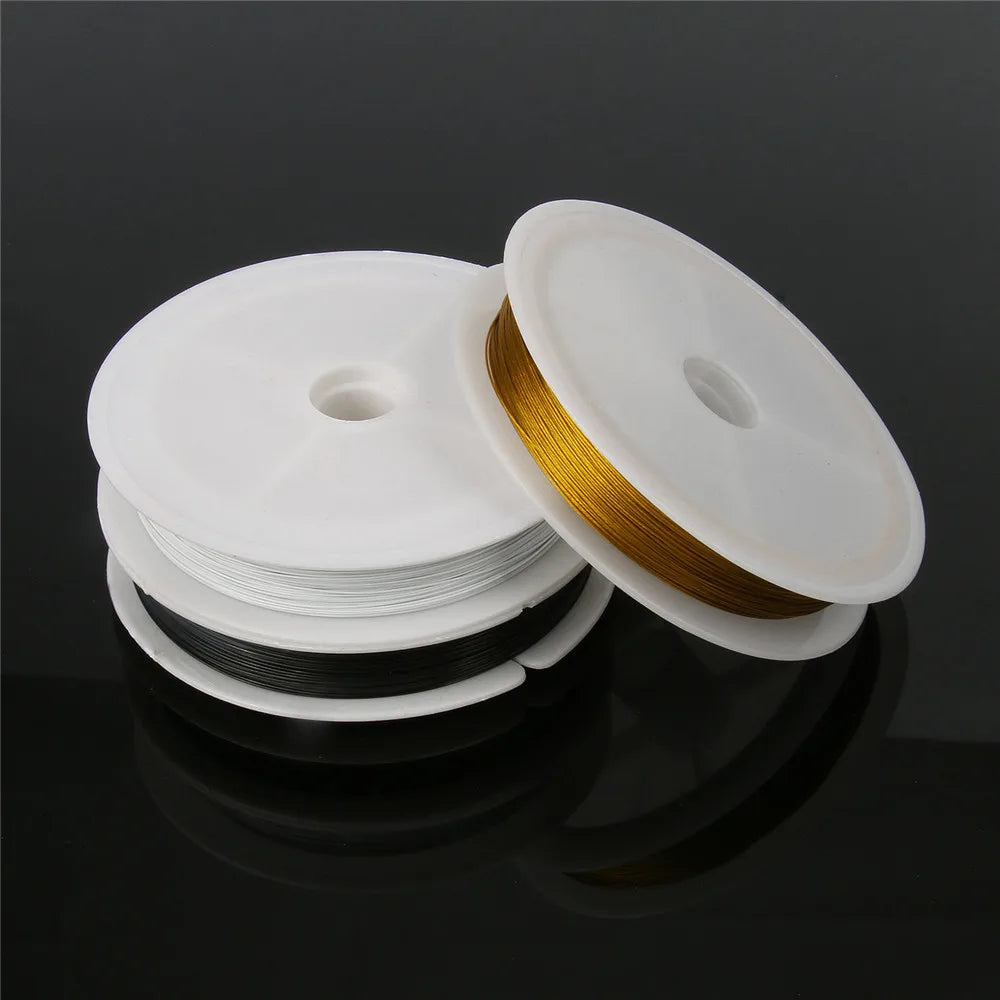 0.3/0.38/0.45mm Stainless Steel Beading Wire for Jewelry Making Resistant Strong Beading Line