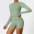 2024 Winter New Woolen Long Sleeve Yoga Clothing High Strength Fitness Clothing Pilates Running Sports Long Sleeve Top