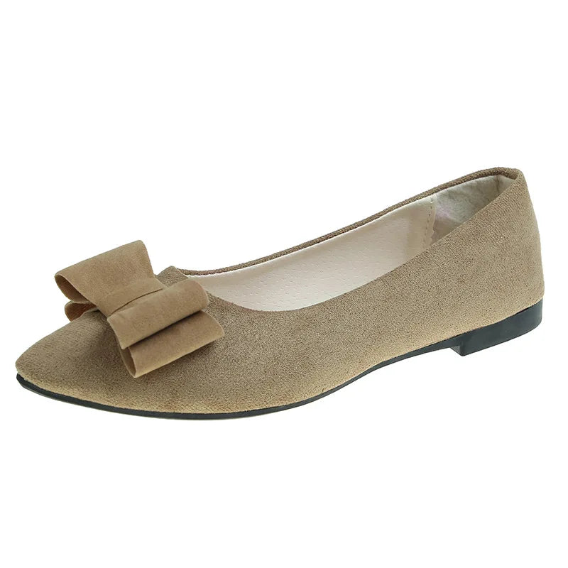 Fashion Instgram Women Flat Wedding Red Slip on Loafer Casual Lady Bowknot Flat Shoes