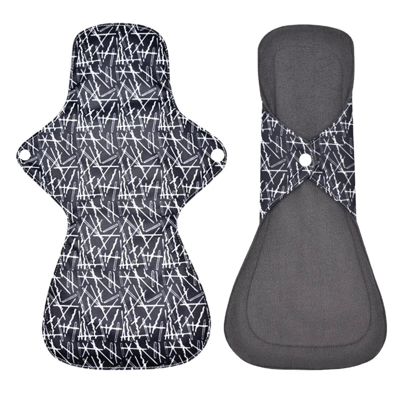 5PCS Size L/Set+Bag Panty Liner Cloth Menstrual Pad Mix Color Bamboo Charcoal Sanitary Napkin