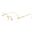Glasses Frames Optical Eyewear Big Face Square Retro Rimless Glasses Frame Men Optical Glasses