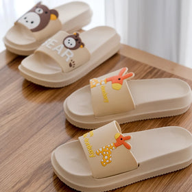 Wholesale Cute Animal Bear Summer for Slippers for Ladies Comfortable Eva Outsole Slides Breathable Anti-Slip Features for Sprin