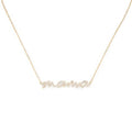 LOZRUNVE Original Brand 925 Sterling Silver Dainty Pave CZ Mother Gift Mama Necklace Gold