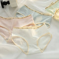 Women's Cotton Underwear Cotton Crotch Mid-waist Hip Simple Girl Student Briefs