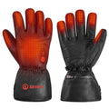 Custom Warming Leather Touchscreen Anti-water Windproof Rechargeable Electric Battery Heating Snowboard Ski Heated Gloves