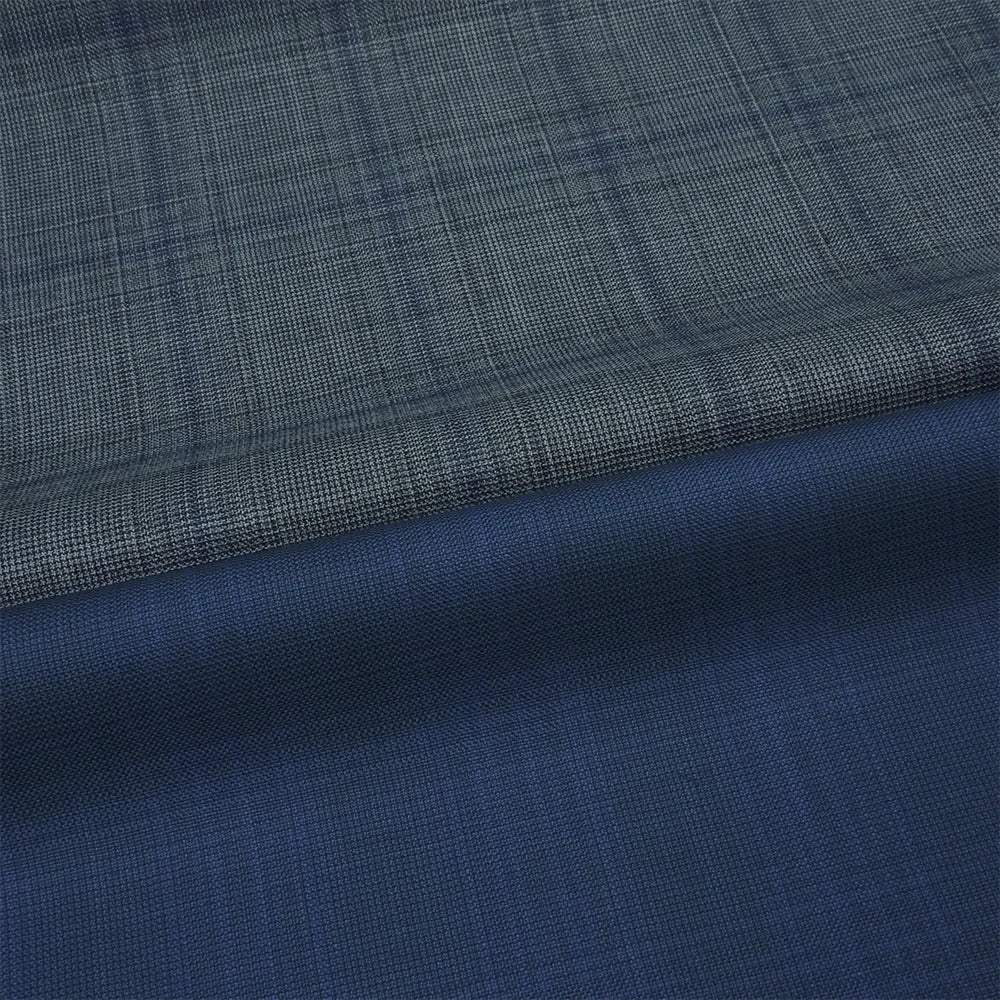 Gorgeous STOCK Organic Worsted Merino Wool Yarn Dyed Fabric Luxury Wool Polyester Blend Men's Jacket Suits