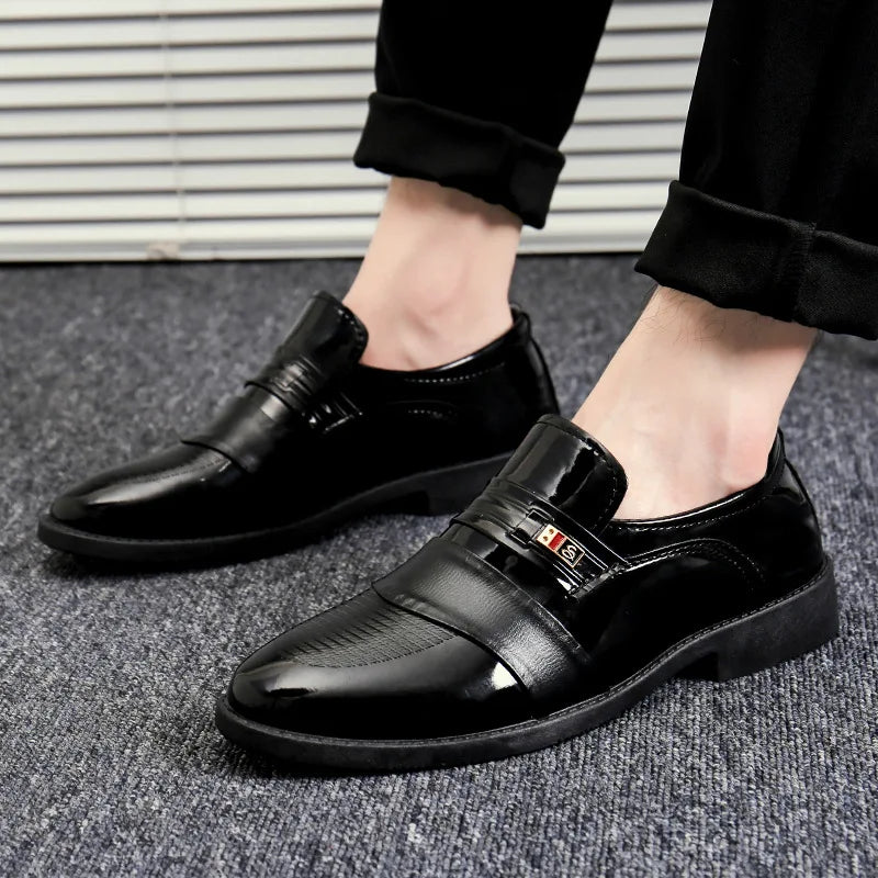 Classic Shoes Men Autumn and Winter Men's PU Leather Shoes Business Dress Casual Shoes