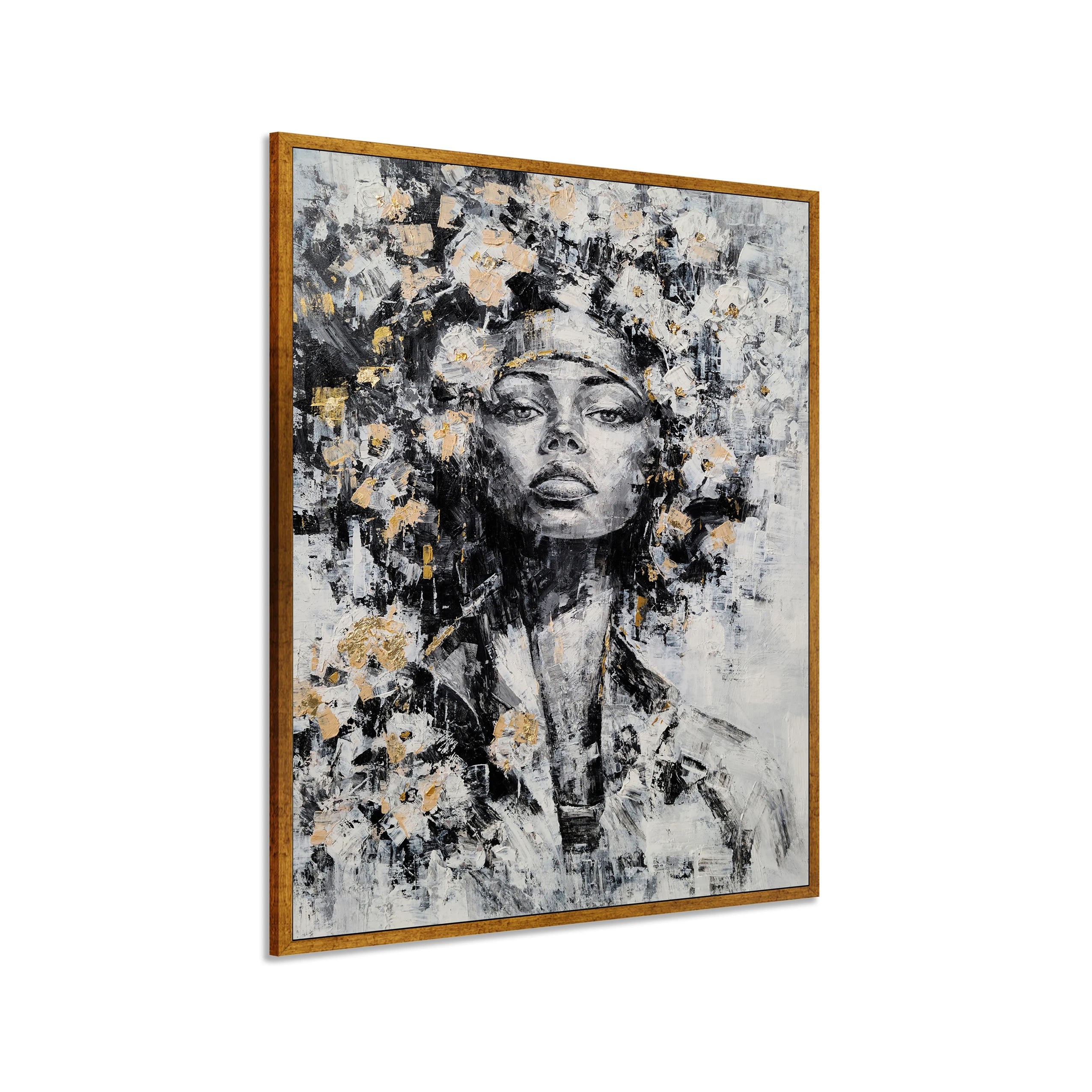 Custom Modern Hand Painted Oil Portrait of a Professional Artist Figure for Wall Decor with Canvas Support Base
