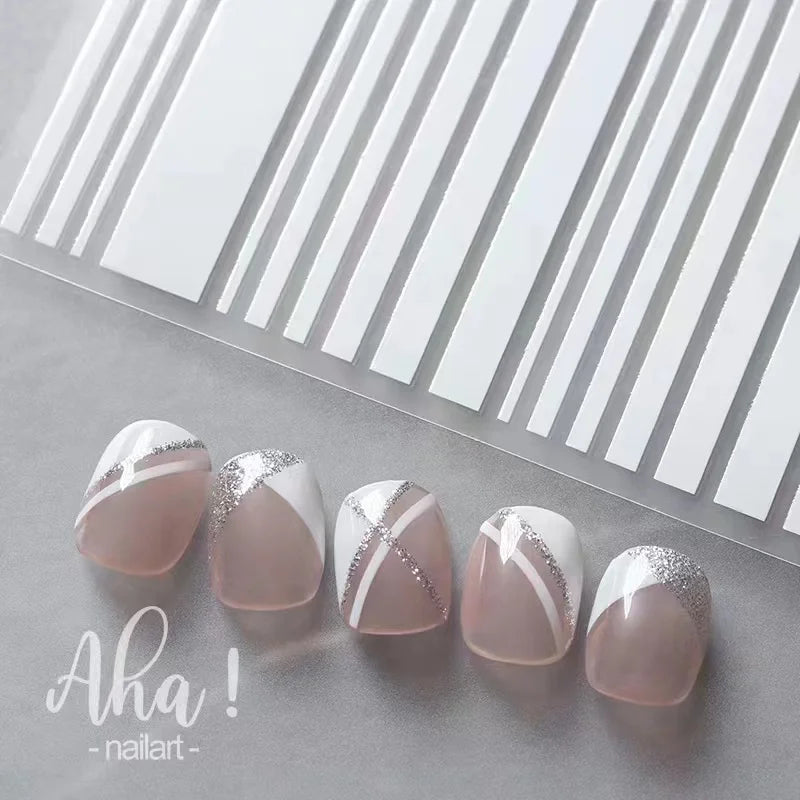 Aha Nail Stickers Dots Lines Cross Snakes Japanese Style 2d Nail Sticker Decoration