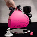 Wholesale Luxury Valentine's Day Hot Pink Gift Box Portable Heart Design for Wedding Party Favor