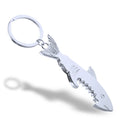New Shark Glossy Bottle Opener Keychain Fish Shaped Metal Beer Bottle Opener Key Ring Women Men Unique Creative Gifts