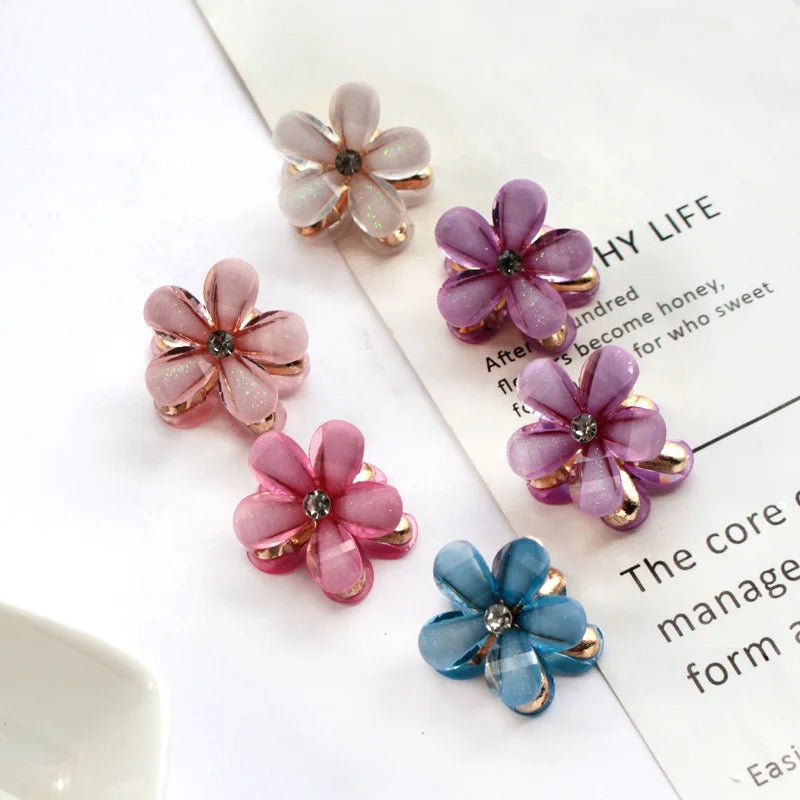 New Style  Mini Hair Claw Clips About Alloy Flower Shaped for Girls