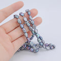 Pearl Wholesale Price 5-6mm Baroque Blue Natural Freshwater Pearl Chain for Jewelry Making