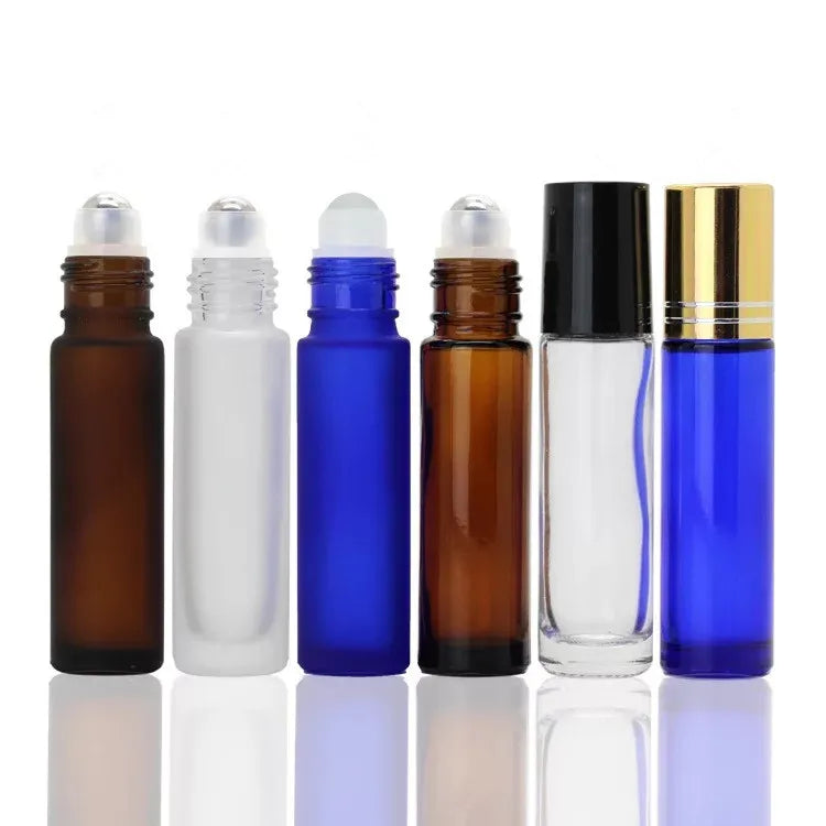 10 ml Mini Transparent Essential Oil Roller Bottle Perfume Roll on Glass Roller Bottle Packaging