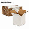 Wholesale Manufacturer Sturdy White Corrugated Cardboard Shipping Boxes for Foldable Mailing Boxes 5 X 5 X 5 Cartons Box