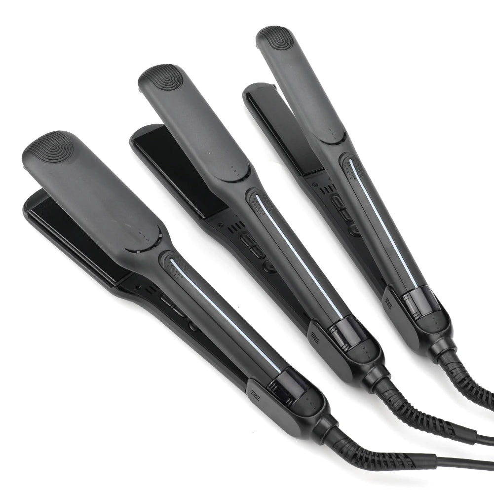 Ceramic Hair Straightener PTC Heater Flat Iron Bring LCD Display  Black Color Aparato De Pelo Recto