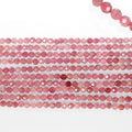 Pink Tourmaline Beads Natural Stones Bead Gemstone Faceted Loose Beads for Jewelry Making Bracelet Necklace Size 3mm
