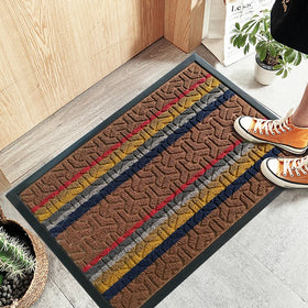 Water Hog Loop Pile Design Velvet Single Rib Needle Punch Indoor Outdoor Door Mat