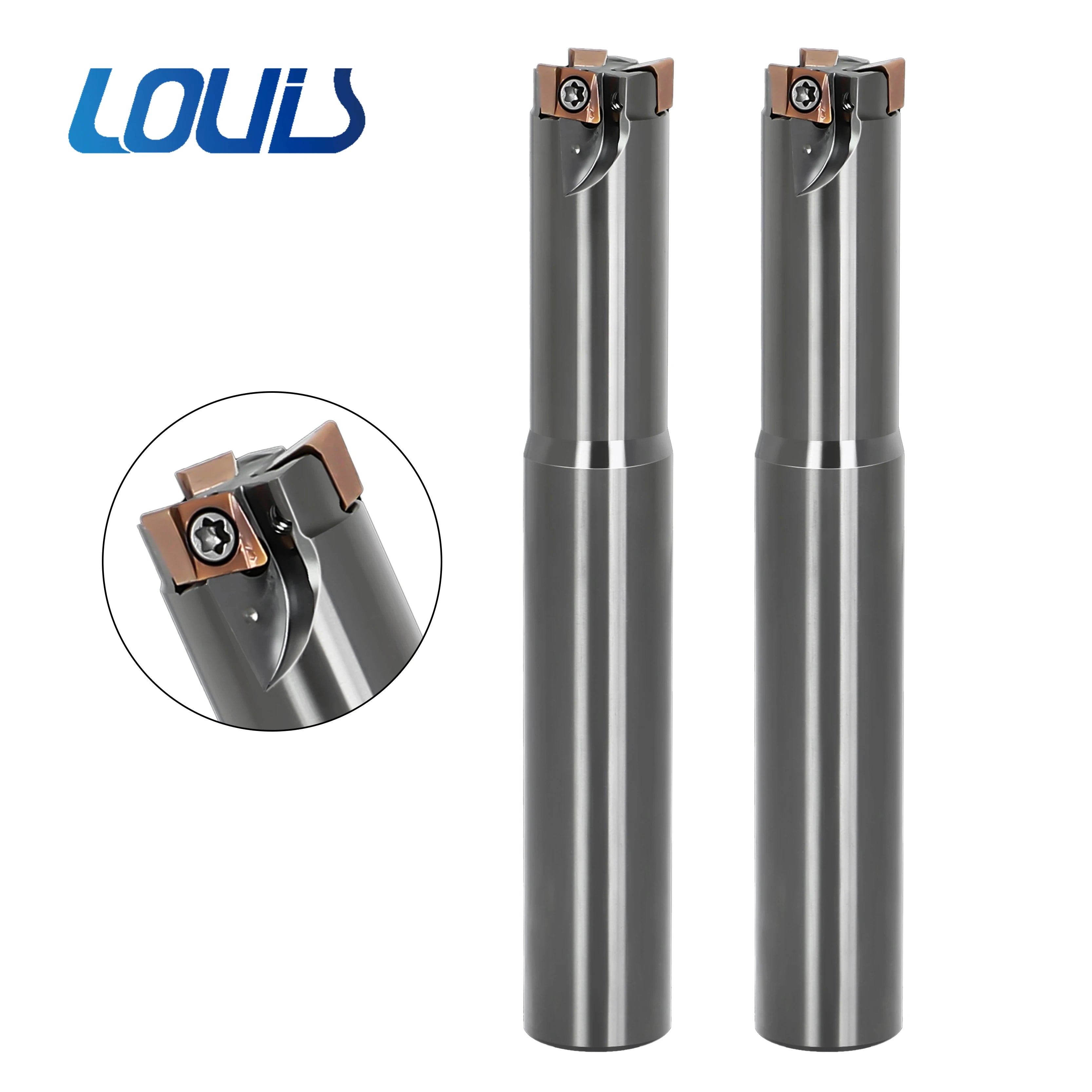 4N TE90 Fast Feed High Efficiency Roughing 4NKT04 Double Sided Four-edge TiCN Finish CNC Blade Seismic Milling Rod Louis